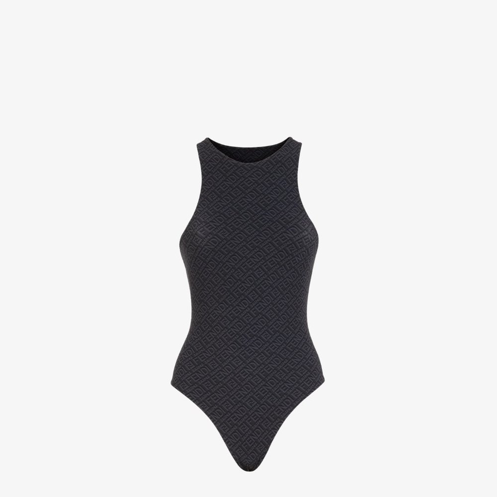 Fendi X Skims Sleeveless HIGH NECK BODYSUIT | BLACK × 1
